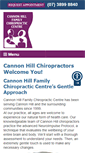 Mobile Screenshot of cannonhillchiropractic.com.au